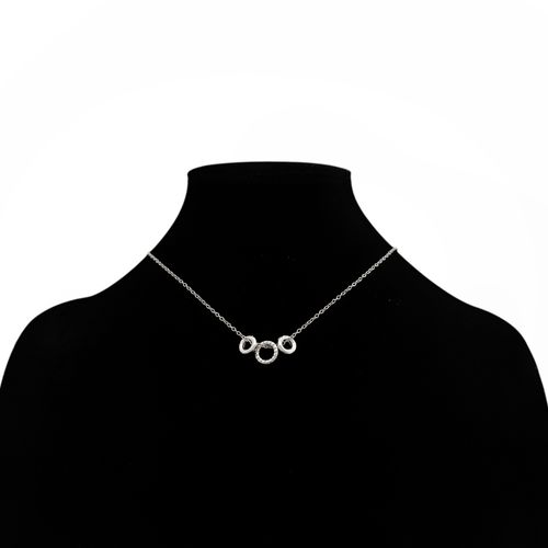 Collar color palteado con dije entrelazado para mujer