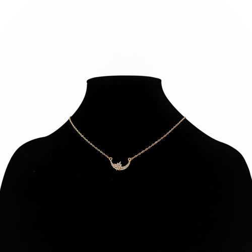 Collar color dorado con dije de relieve para mujer