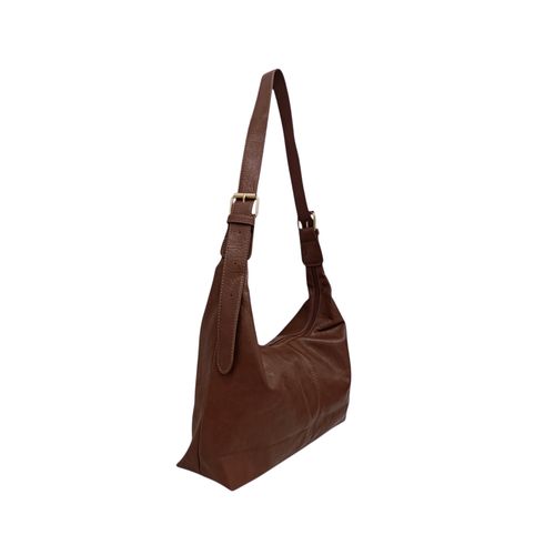 Cartera Hobo color café  oscuro de estilo casual para mujer