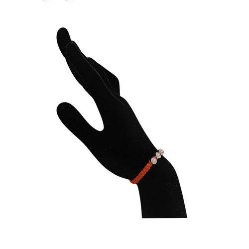 Pulsera color rojo con dije religioso para mujer