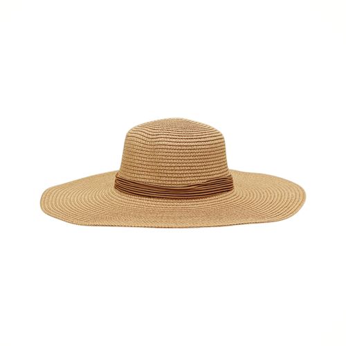 Sombrero color café con textura para mujer