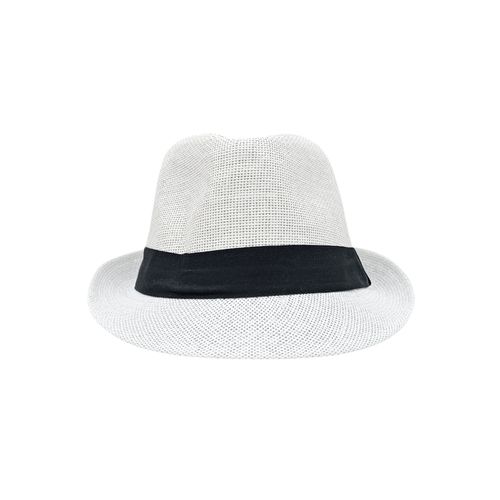 Sombrero color blanco con textura para mujer