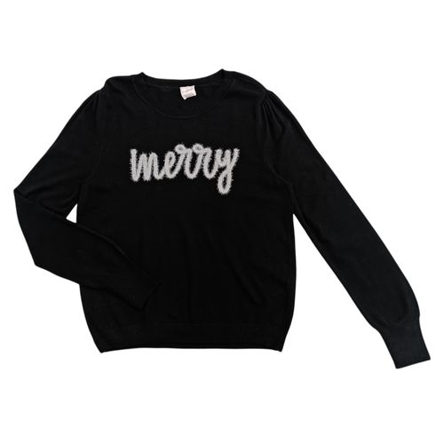 Suéter color negro de mangas largas para mujer