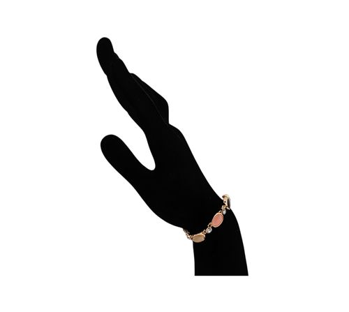 Pulsera color dorado con diseño de eslabones para mujer