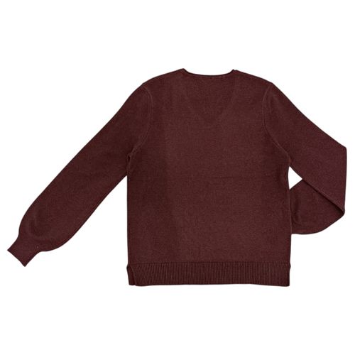 Blusa tipo suéter color vino de mangas largas para mujer
