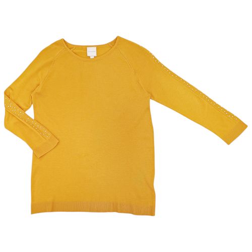 Blusa color amarillo mostaza de mangas largas para mujer