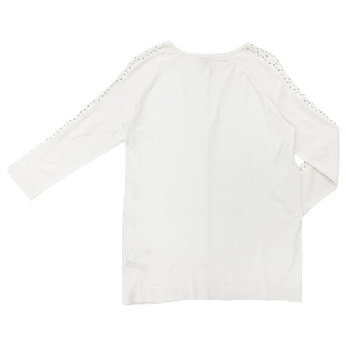 Blusa color blanco de mangas largas para mujer