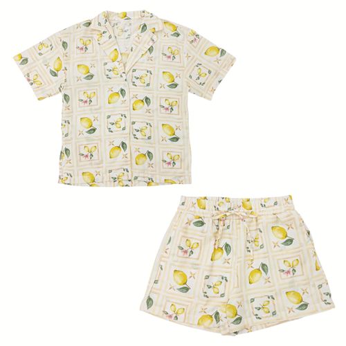 Conjunto de short multicolor de estilo veraniego para mujer