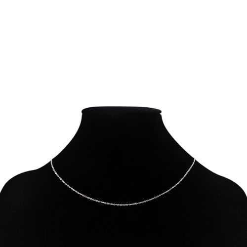 Cadena en color plateado con textura para mujer