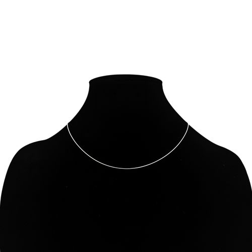 Cadena en color plateado sólido fina unisex