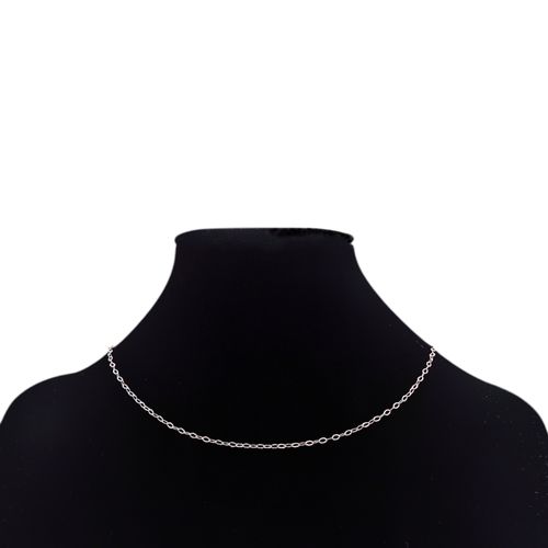 Cadena en color plateado con textura entrelazada unisex