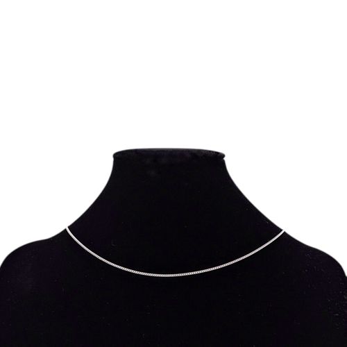 Cadena en color plateado con textura entrelazada unisex