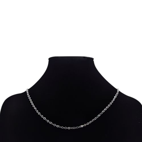 Cadena en color plateado con textura para mujer