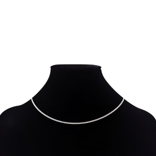 Cadena en color plateado con textura entrelazada unisex