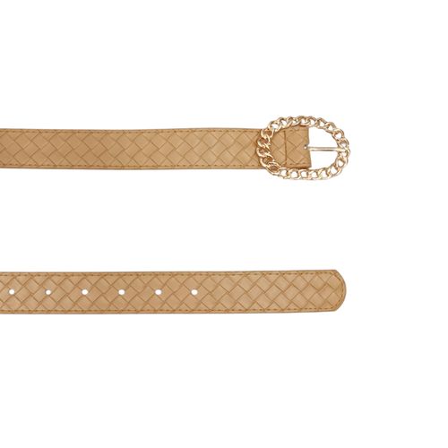 Cincho color beige diseño con textura para mujer