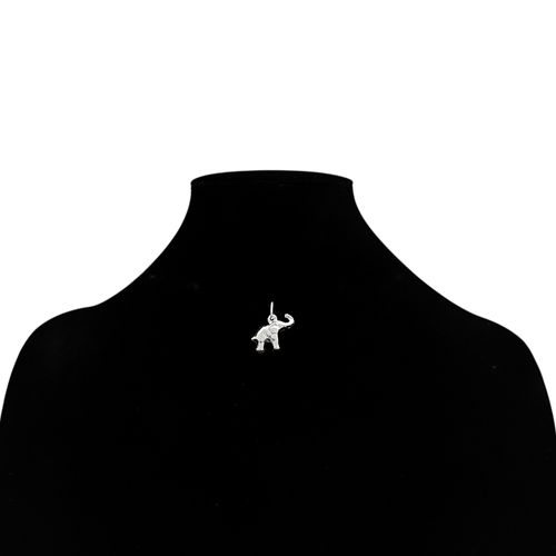 Dije color plateado en forma de elefante unisex