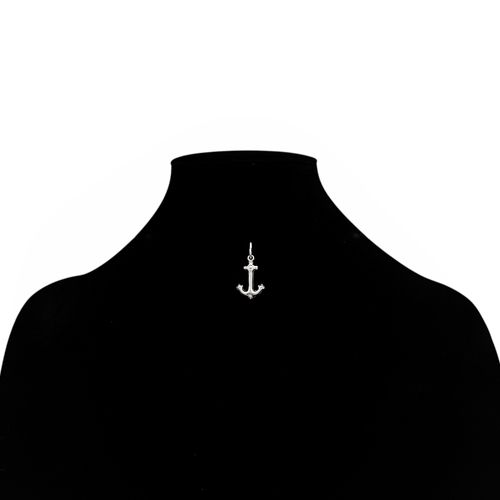 Dije color plateado de ancla unisex