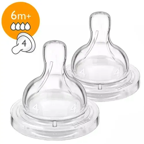 Set de 2 biberones flujo rápido 4 Clásica 6M+