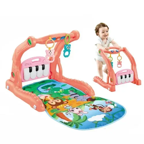 Gimnasio multifuncional 2 en 1 color rosa