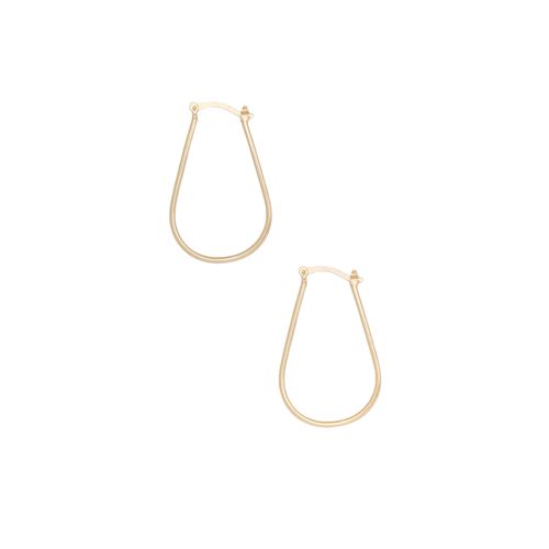 Argollas color dorado con diseño de gota para mujer