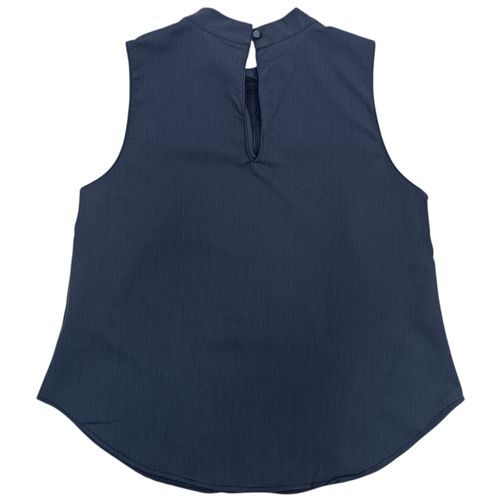 Blusa color azul tipo denim casual desmangada para mujer