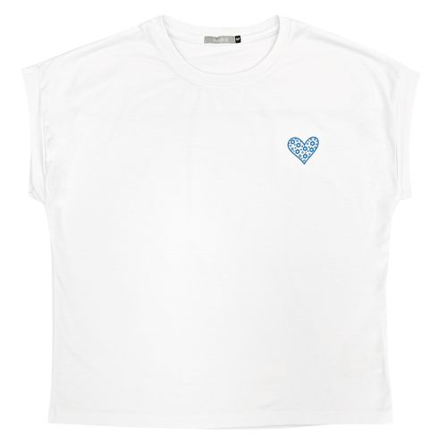 Camiseta de pijama color blanco de mangas cortas para mujer