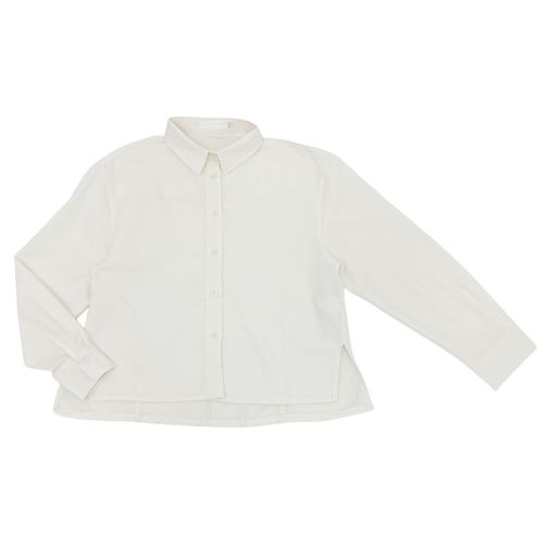Blusa color blanco de estilo casual de mangas largas para mujer
