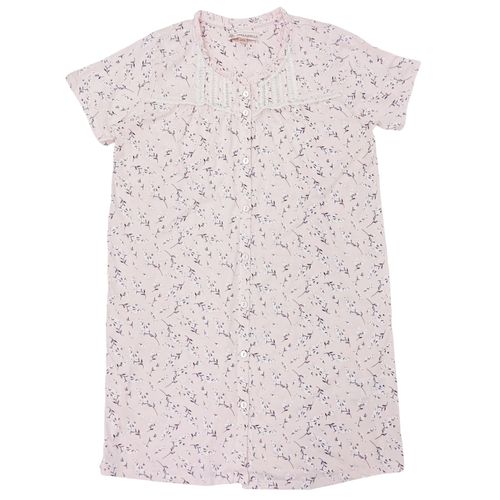 Bata multicolor de mangas cortas para mujer