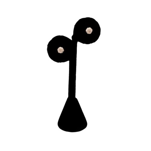 Aritos circulares con relieve para mujer