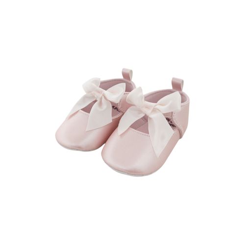 Zapatos casuales color rosa metalizado para bebé niña