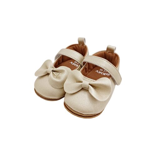 Zapatos casuales color dorado metalizado para bebé niña