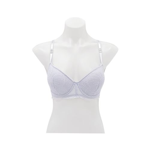 Brasier color lila con detalle de encaje para mujer