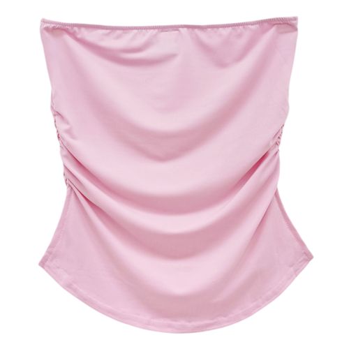 Blusa color rosa tipo top strapless para mujer