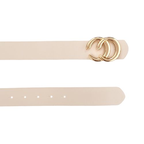 Cincho color rosa con doble hebilla para mujer