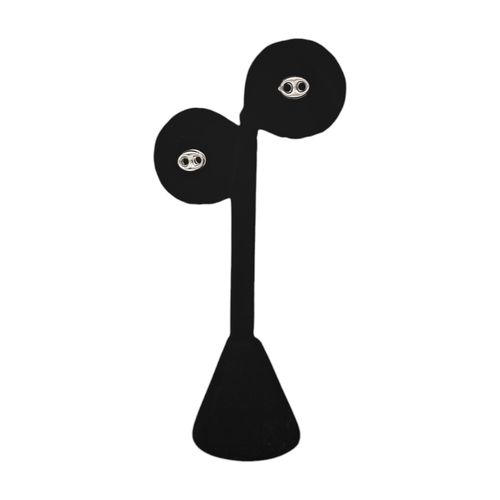 Aretes color plateado diseño con textura para mujer