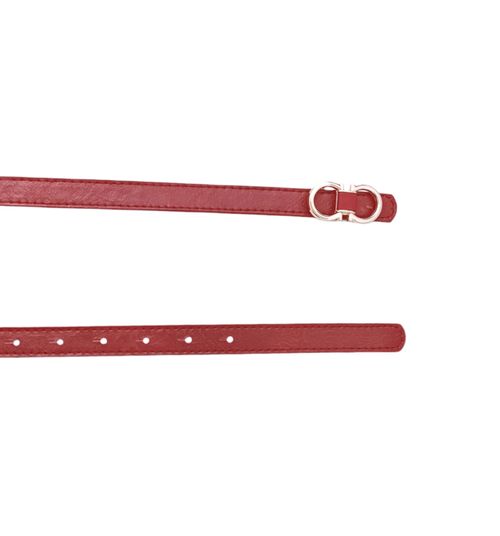 Cincho color rojo con hebilla dorada para mujer