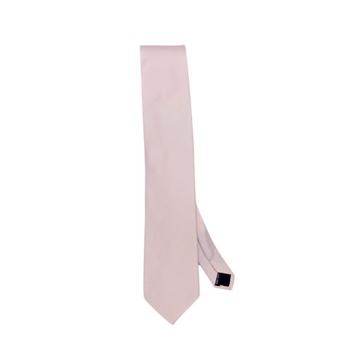 Corbata color coral clásica rosa para hombre