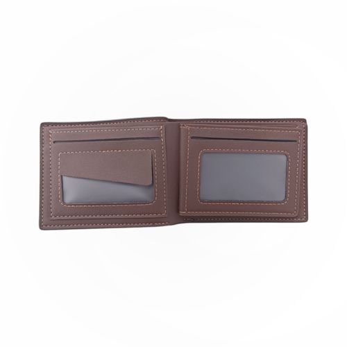 Billetera bifold en color café para hombre