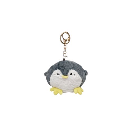 Llavero bicolor con diseño de pingüino