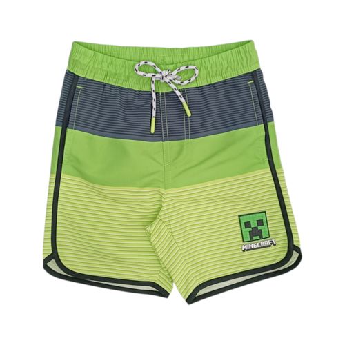 Bermuda color verde con diseño de Minecraft para niño