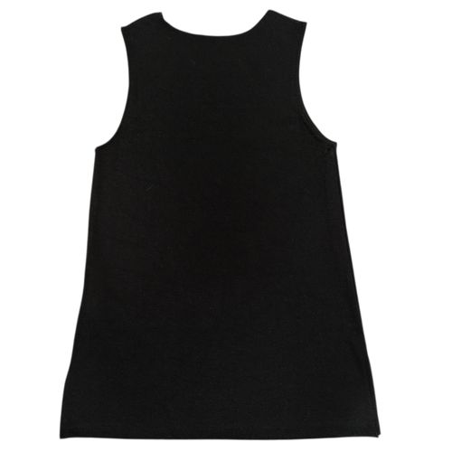 Tank tok color negro de cuello redondo desmangada para mujer