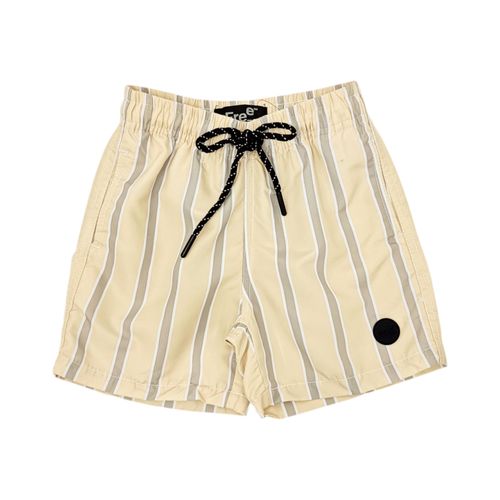 Bermuda color amarillo con diseño rayado para niño
