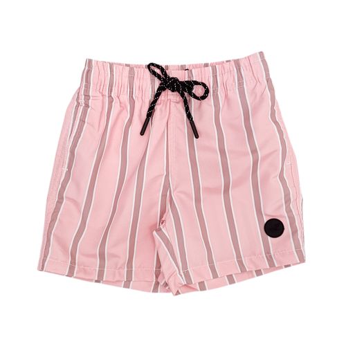 Bermuda color rosa con diseño rayado para niño