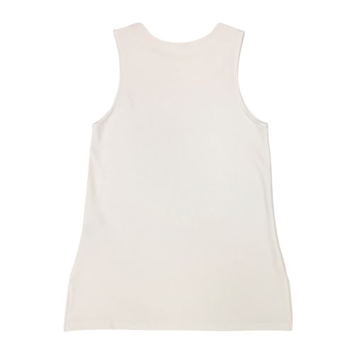 Tank top color ivory tipo deportiva de cuello redondo para mujer