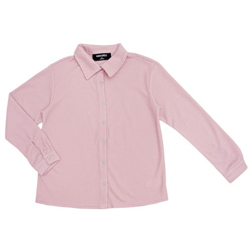 Blusa color rosa casual de mangas largas para mujer