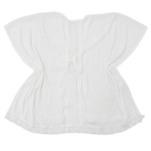 Salida de baño color blanco de ajuste de laza, estilo calado para mujer