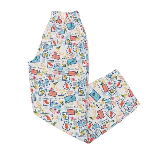 Pantalón de pijama en multicolor tipo satín para mujer