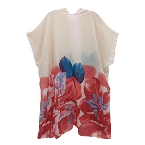 Salida de baño bicolor tipo chal para mujer