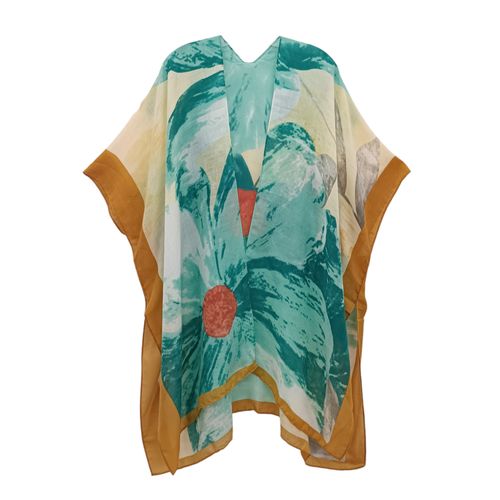 Salida de baño color verde tipo chal para mujer