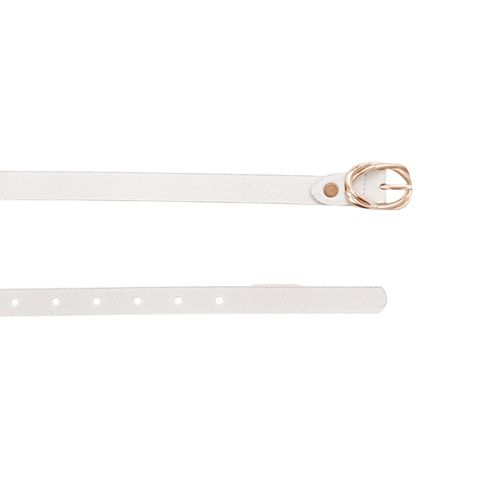 Cincho casual color blanco de hebilla entrelazada para mujer
